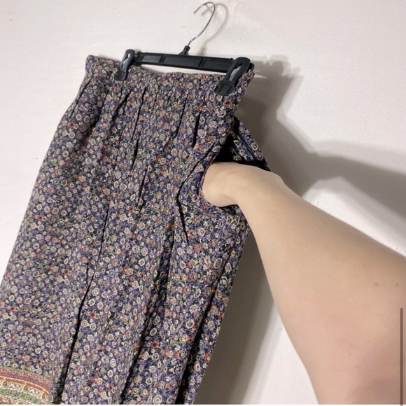 Vintage Handmade Ditsy Floral Midi Prairie Skirt M - Picture 11 of 12